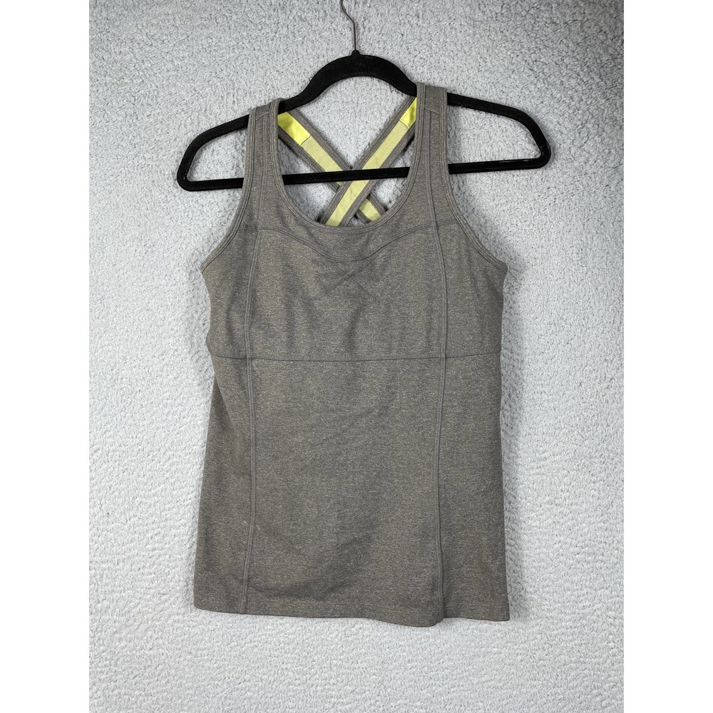 Athleta Women's Size M Gray Tank Top With Built In Bra